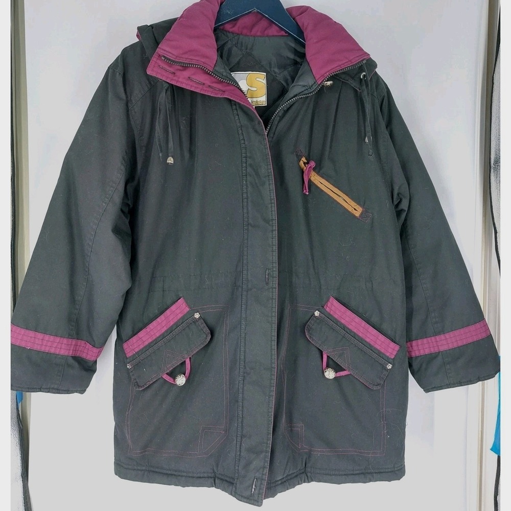 Vintage Current Seen Outerwear Apparel‎ Black Coat Jacket Womens Medium